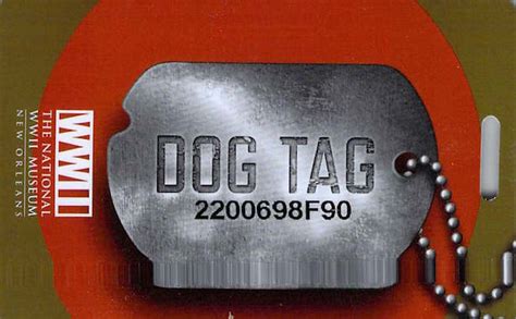 wwii museum rfid dog tag|dog tag museum new orleans.